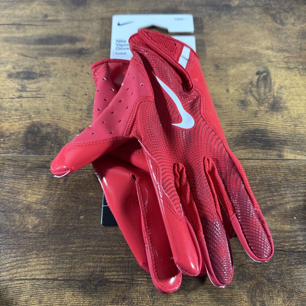 Nike Vapor Jet 8.0 Football Receiver Gloves Red Size - Adult Large